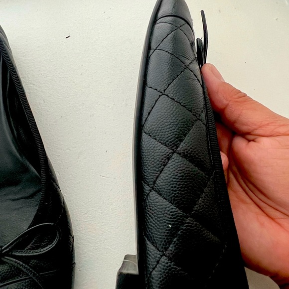 Chanel ballet flat size 38C caviar leather - Picture 3 of 8